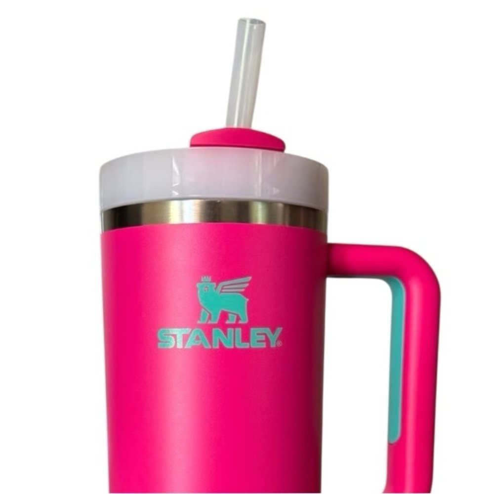 NWT Stanley Quencher H2.0 FlowState 40oz Stainless Steel Tumbler Hot Pink - Picture 3 of 4